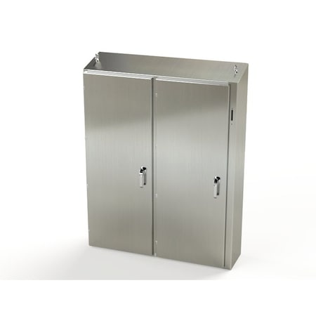 Saginaw Control & Engineering 3 Point Latch with Coinproof/Padlock Handle Electrical Enclosures, 60 in H, 12 in D, 49 in W SCE-60XEL4912SSST